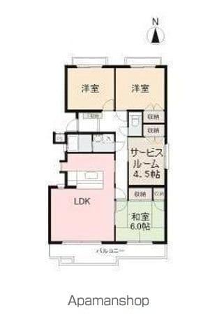 オリエントコート三条(3SLDK/4階)の間取り写真