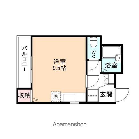 プレセランス(ワンルーム/3階)の間取り写真