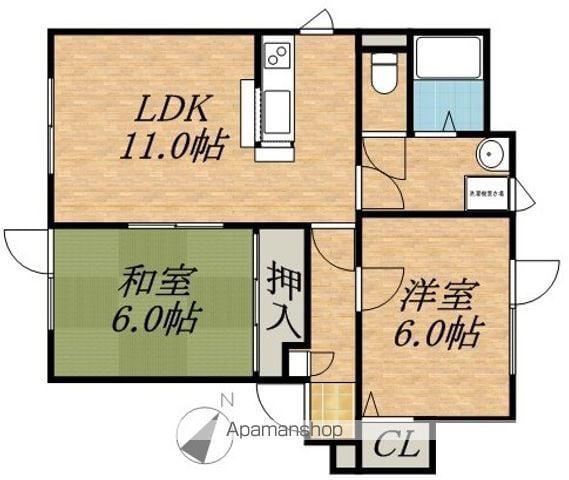 リバティーベル(2LDK/1階)の間取り写真