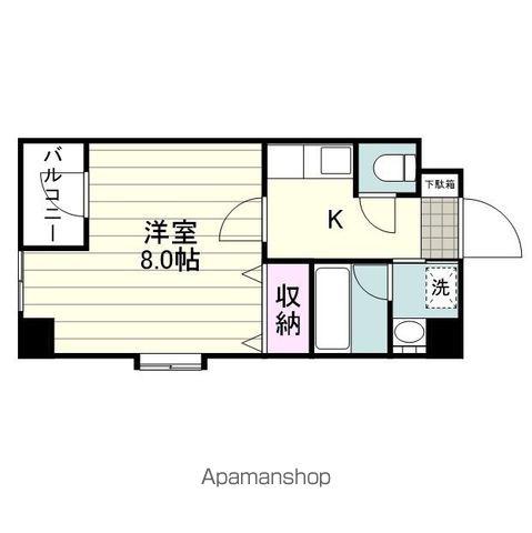 アンソレイエ鴨池(1K/3階)の間取り写真