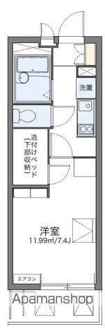 レオパレスエルハピネス(1K/2階)の間取り写真