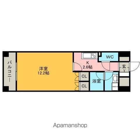 グランアベニュー名駅(1K/8階)の間取り写真