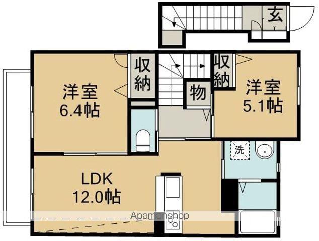 ラ オリーブⅡ(2LDK/2階)の間取り写真
