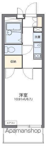 レオパレスブルファーニ2(1K/3階)の間取り写真