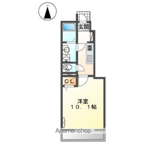 エターナル・桜(1K/1階)の間取り写真