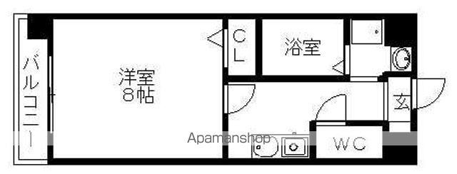 セピアコート(1K/3階)の間取り写真