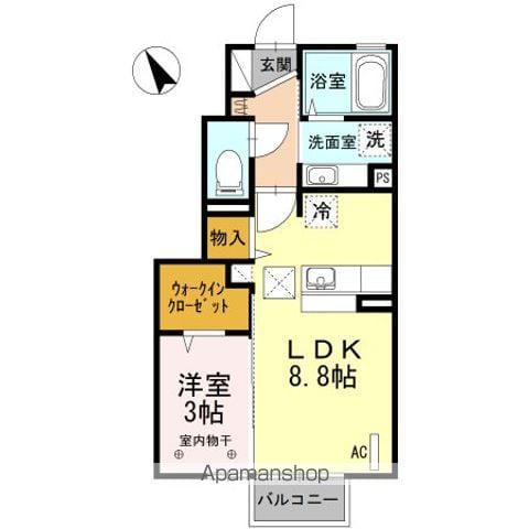 ルイティアⅢ(1LDK/1階)の間取り写真