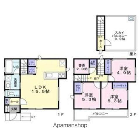 京浜急行電鉄本線 弘明寺駅(京急) 徒歩25分 2階建 築1年(3LDK)の間取り写真