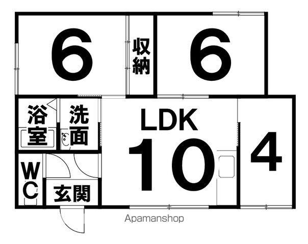 ラッキーハイツ(3LDK/1階)の間取り写真