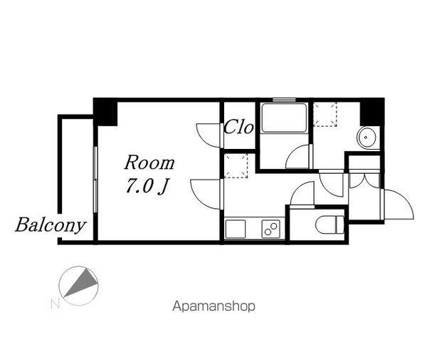 NNS 121(1K/8階)の間取り写真