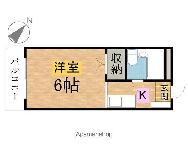 テェイルスクウェア(ワンルーム/2階)の間取り写真