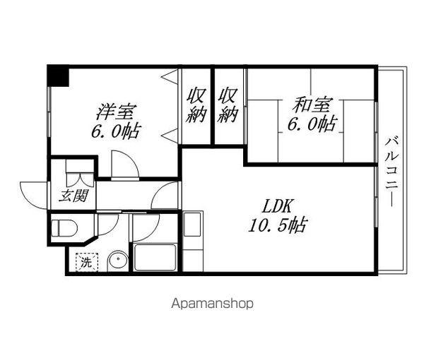 エスポワールASAHI(2LDK/3階)の間取り写真