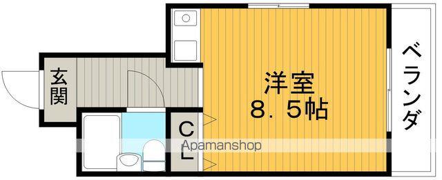 メゾン・エマーブル(ワンルーム/3階)の間取り写真