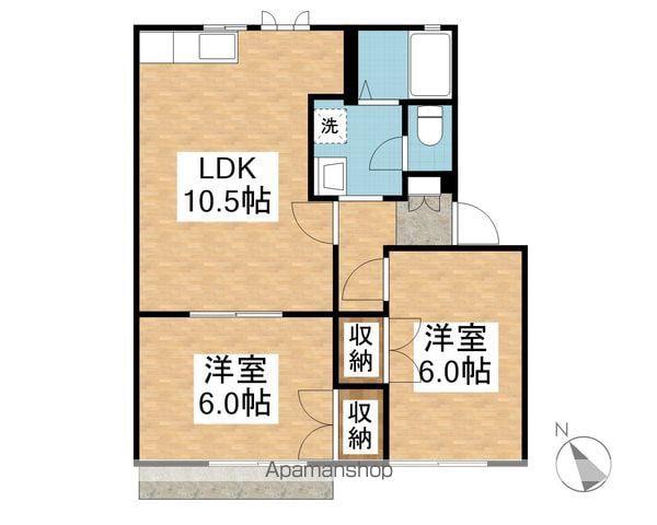 パークハウスA(2LDK/1階)の間取り写真