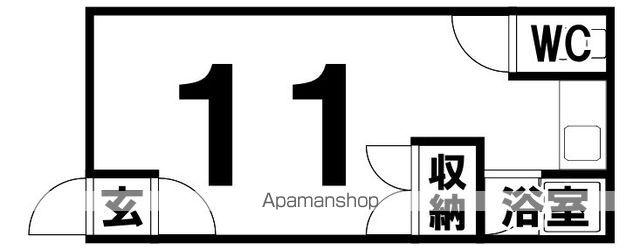 ハイムミチ(1K/2階)の間取り写真