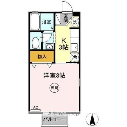 サンハイツ(1K/1階)の間取り写真