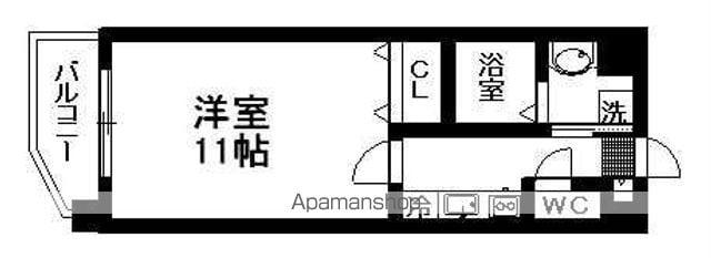 アニバーサリー第九木町通(1K/7階)の間取り写真