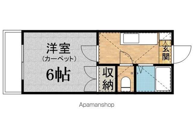 サニープレイス(1K/2階)の間取り写真