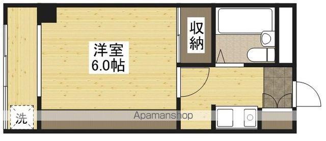 中国技建ビル(1K/4階)の間取り写真
