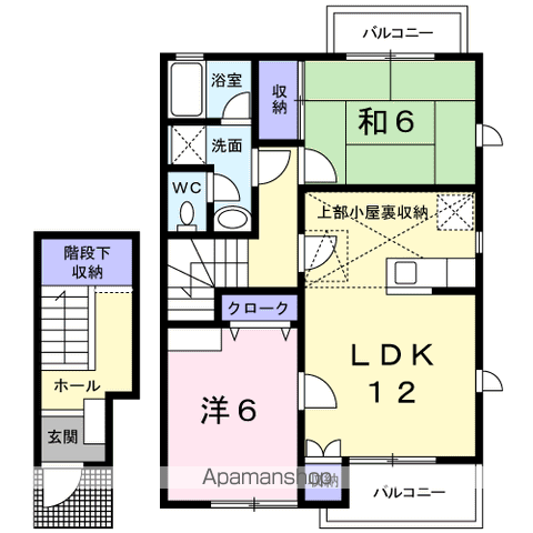 ハーブマンション武中(2LDK/2階)の間取り写真