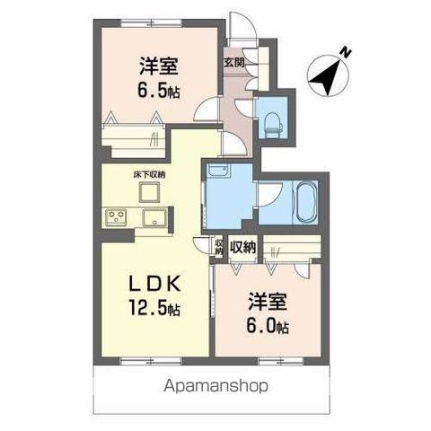 バルビゾン丸亀(2LDK/1階)の間取り写真