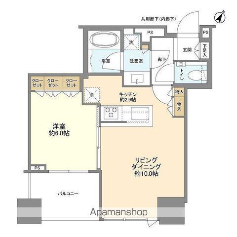 シティタワー有明(1LDK/20階)の間取り写真