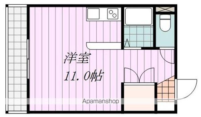 グリーンベル(ワンルーム/4階)の間取り写真