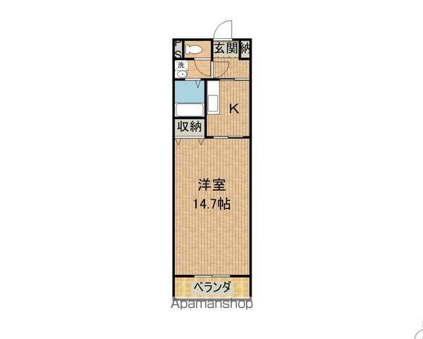 ビーバーズ15(1K/2階)の間取り写真