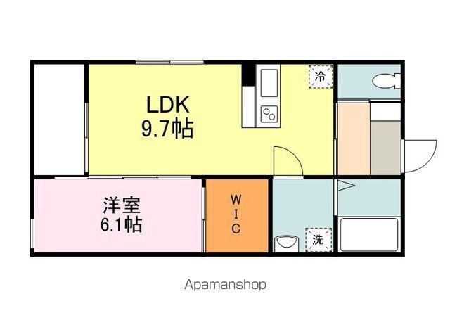 PACIFIC ATHE(1LDK/2階)の間取り写真