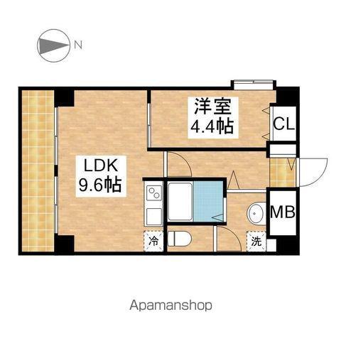 ウイングF・S(1LDK/6階)の間取り写真