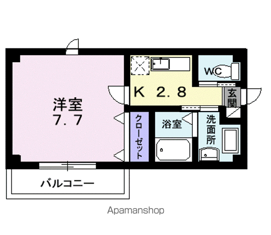 MARUYAMAⅡ(1K/3階)の間取り写真