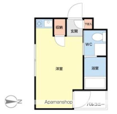 柏3ハイム(ワンルーム/2階)の間取り写真