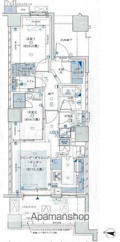 ザ・パークハウス東陽町翠賓閣(2LDK/2階)の間取り写真