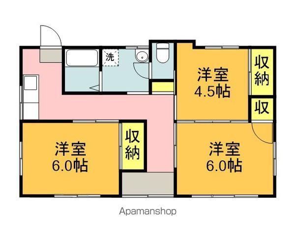 御殿場線 大岡駅(静岡) 徒歩14分 1階建 築52年(3K)の間取り写真