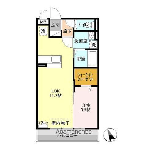 パストラル(1LDK/3階)の間取り写真