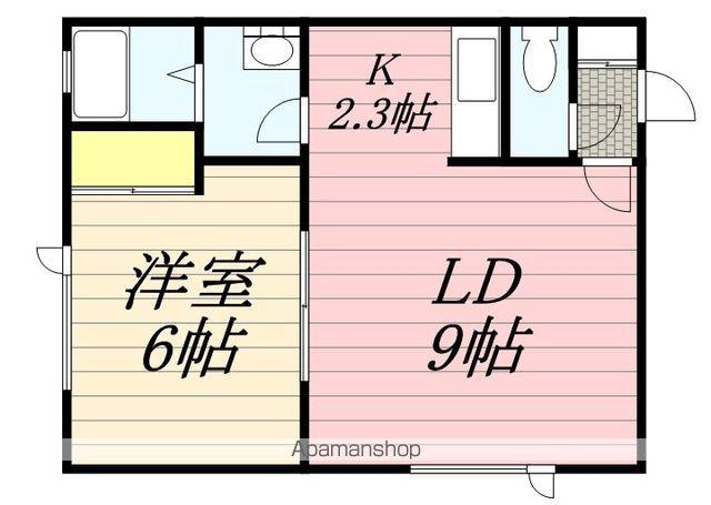 コーポすがわら(1LDK/1階)の間取り写真
