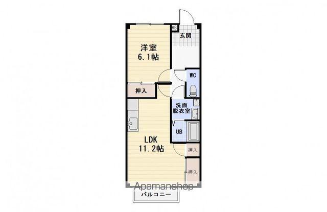 PINO(1LDK/1階)の間取り写真