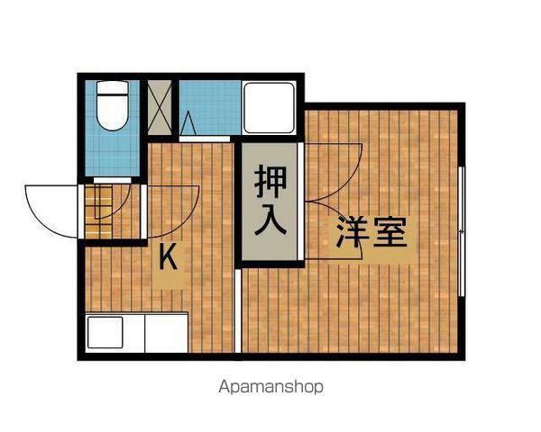 ハイツ藤(1K/2階)の間取り写真