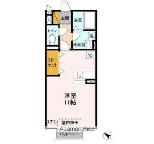 アマルフィイ(1K/2階)の間取り写真