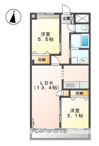 ラ・ルーチェ(2LDK/2階)の間取り写真