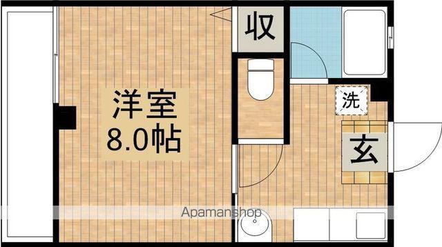 ポピーハイツA(1K/2階)の間取り写真