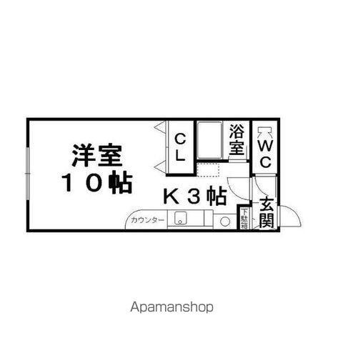 メゾンドエイト(1K/1階)の間取り写真
