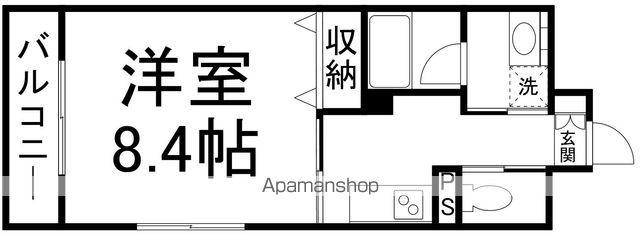 スパシアス榴ヶ岡公園(1K/4階)の間取り写真