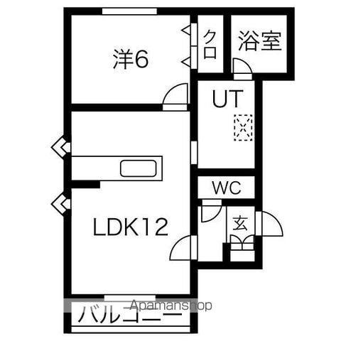 アーバンベース(1LDK/3階)の間取り写真