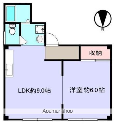 勝間マンション(1LDK/3階)の間取り写真