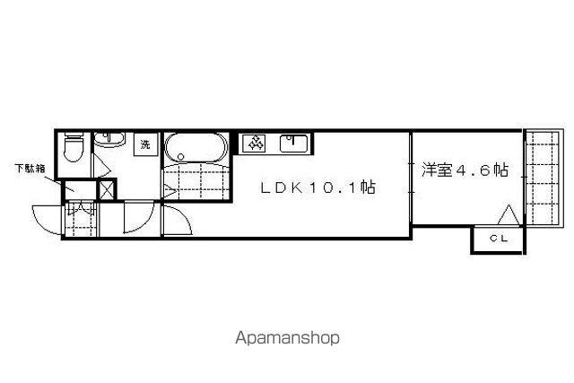JMメゾン御所西(1LDK/3階)の間取り写真