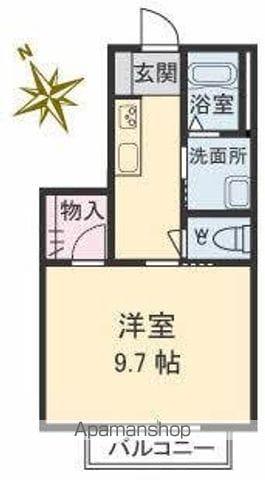 オレンジデイズ花園(1K/2階)の間取り写真