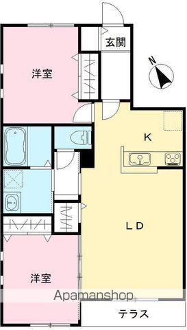NOVガーデンハウス谷田部 FG棟(2LDK/1階)の間取り写真