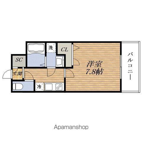 LIVE FLAT 塚本(1K/4階)の間取り写真
