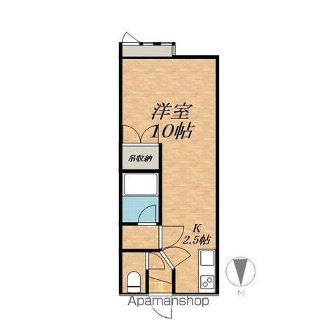 ハイツアンビシャス(1K/2階)の間取り写真